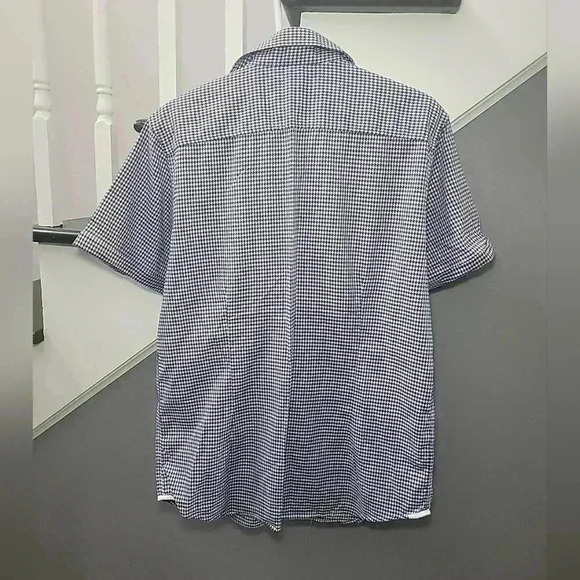 Robert Graham Howells Tailored-Fit Houndstooth Shirt Navy Size XL $158 - Picture 4 of 6